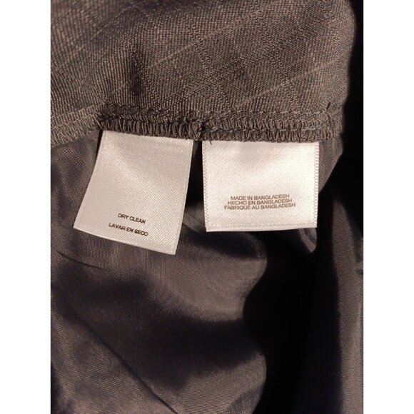 Le Suit Dress Pants Womens 12 Gray Check Straight Leg Lined Business Office NWT - Picture 7 of 8